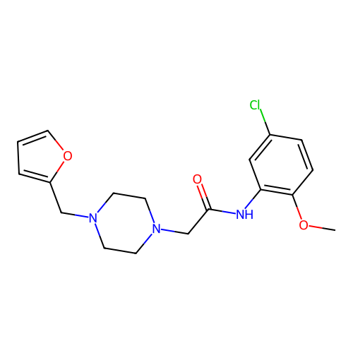 N-(5-chloro-2-methoxyphenyl)-2-[4-(furan-2-ylmethyl)piperazin-1-yl]acetamide structure