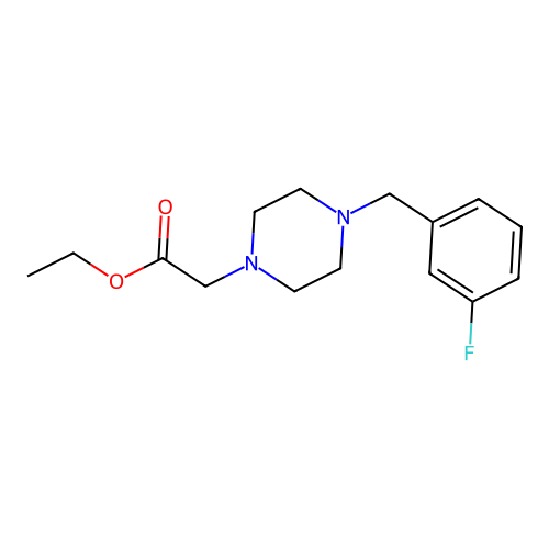 Ethyl [4-(3-fluorobenzyl)piperazin-1-yl]acetate structure