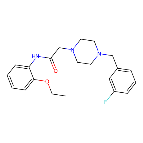 N-(2-ethoxyphenyl)-2-[4-[(3-fluorophenyl)methyl]piperazin-1-yl]acetamide structure