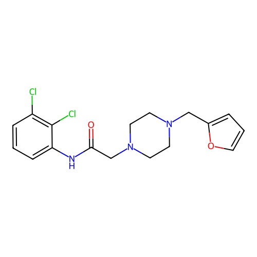 N-(2,3-dichlorophenyl)-2-[4-(furan-2-ylmethyl)piperazin-1-yl]acetamide structure