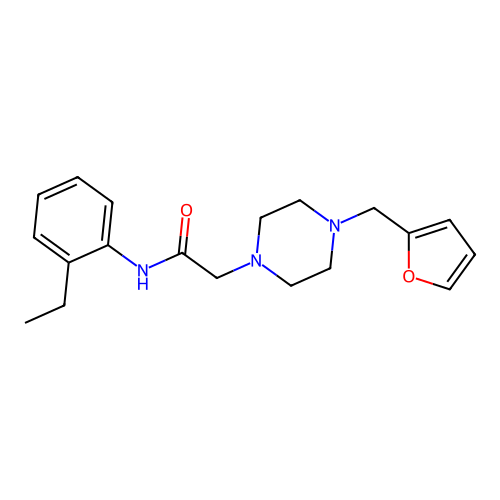 N-(2-ethylphenyl)-2-[4-(furan-2-ylmethyl)piperazin-1-yl]acetamide structure