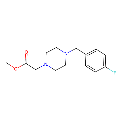 Methyl [4-(4-fluorobenzyl)piperazin-1-yl]acetate structure