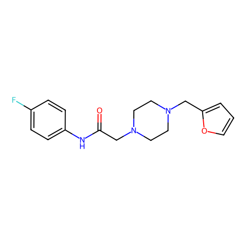 N-(4-fluorophenyl)-2-[4-(furan-2-ylmethyl)piperazin-1-yl]acetamide structure