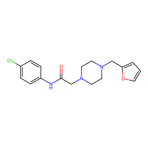 N-(4-chlorophenyl)-2-[4-(furan-2-ylmethyl)piperazin-1-yl]acetamide structure