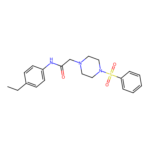 2-[4-(benzenesulfonyl)piperazin-1-yl]-N-(4-ethylphenyl)acetamide structure