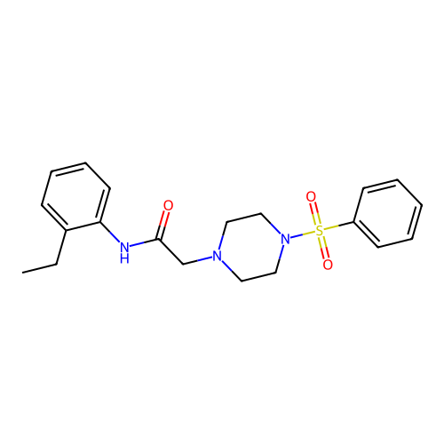 2-[4-(benzenesulfonyl)piperazin-1-yl]-N-(2-ethylphenyl)acetamide structure