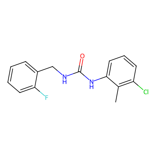 1-(3-Chloro-2-methylphenyl)-3-[(2-fluorophenyl)methyl]urea structure