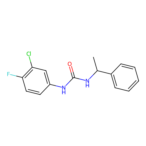 1-(3-Chloro-4-fluorophenyl)-3-(1-phenylethyl)urea structure