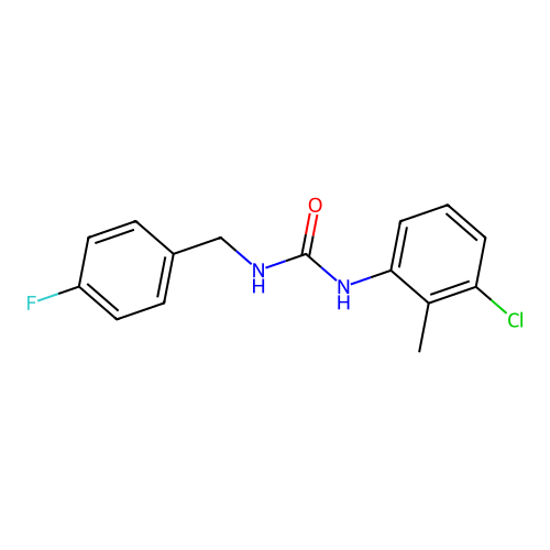 N-(3-chloro-2-methylphenyl)-N'-(4-fluorobenzyl)urea structure