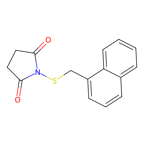 1-(Naphthalen-1-ylmethylsulfanyl)pyrrolidine-2,5-dione structure