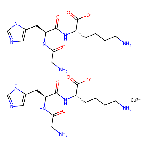 藍銅胜肽 structure