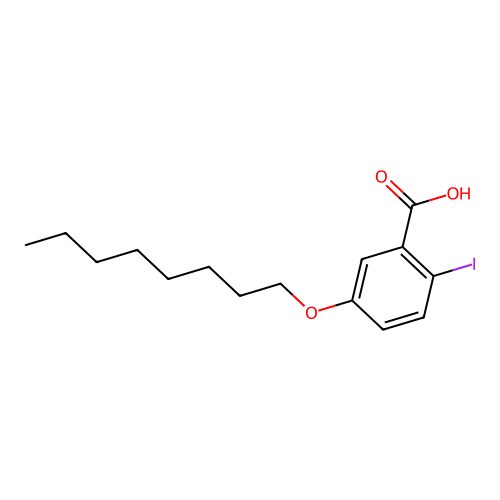 Benzoic acid, 2-iodo-5-(octyloxy)- structure