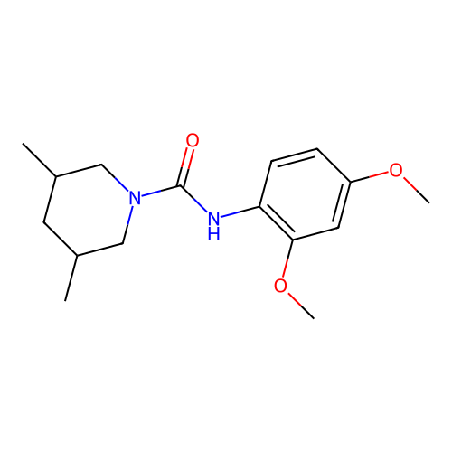 N-(2,4-dimethoxyphenyl)-3,5-dimethylpiperidine-1-carboxamide structure