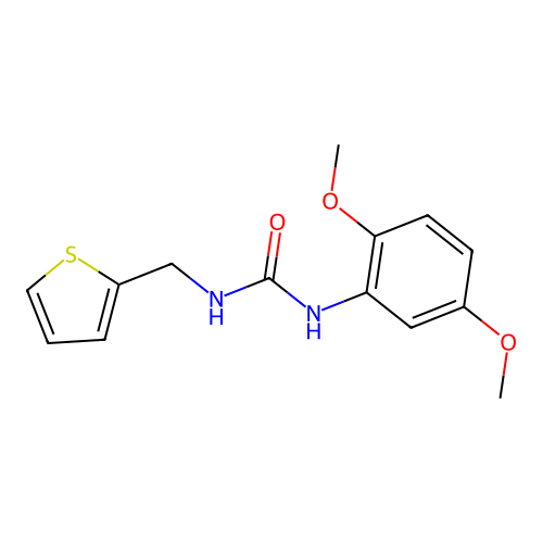 1-(2,5-Dimethoxyphenyl)-3-(thiophen-2-ylmethyl)urea structure