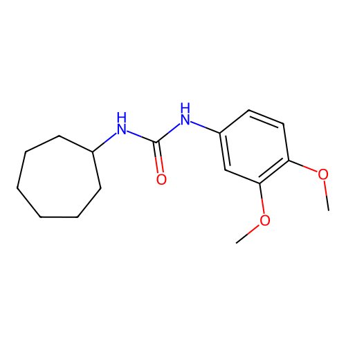 1-Cycloheptyl-3-(3,4-dimethoxyphenyl)urea structure