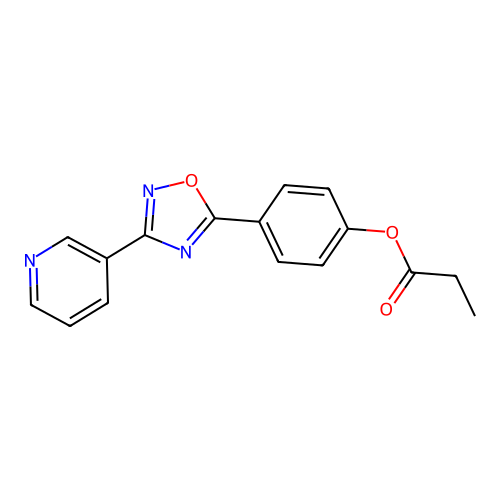 [4-(3-Pyridin-3-yl-1,2,4-oxadiazol-5-yl)phenyl] propanoate structure