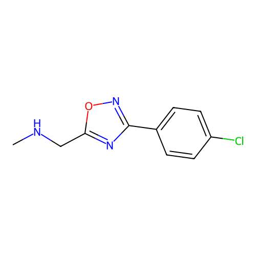 1-[3-(4-chlorophenyl)-1,2,4-oxadiazol-5-yl]-N-methylmethanamine structure