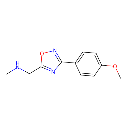 1-[3-(4-methoxyphenyl)-1,2,4-oxadiazol-5-yl]-N-methylmethanamine structure