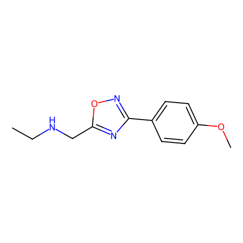 N-Ethyl-3-(4-methoxyphenyl)-1,2,4-oxadiazole-5-methanamine structure