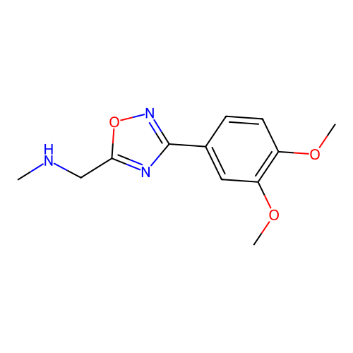 1-[3-(3,4-dimethoxyphenyl)-1,2,4-oxadiazol-5-yl]-N-methylmethanamine structure