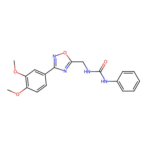 1-[[3-(3,4-Dimethoxyphenyl)-1,2,4-oxadiazol-5-yl]methyl]-3-phenylurea structure