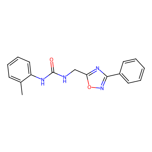 1-(2-Methylphenyl)-3-[(3-phenyl-1,2,4-oxadiazol-5-yl)methyl]urea structure