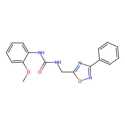 1-(2-Methoxyphenyl)-3-[(3-phenyl-1,2,4-oxadiazol-5-yl)methyl]urea structure