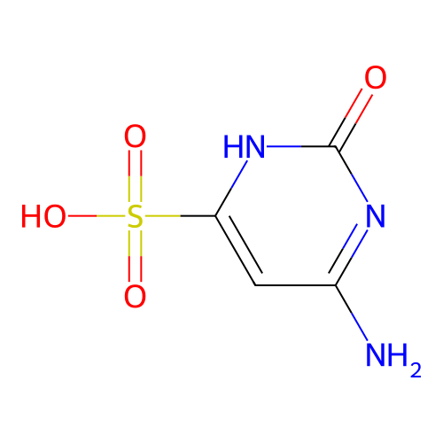 6-Amino-2-hydroxypyrimidine-4-sulfonic acid structure