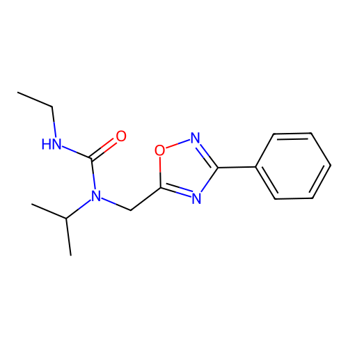 3-Ethyl-1-[(3-phenyl-1,2,4-oxadiazol-5-yl)methyl]-1-propan-2-ylurea structure
