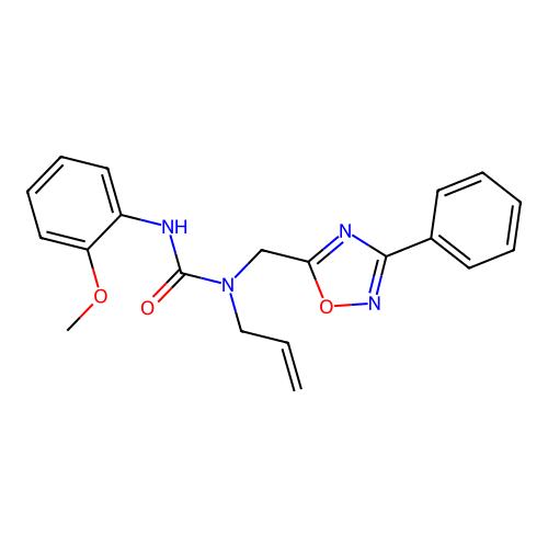3-(2-Methoxyphenyl)-1-[(3-phenyl-1,2,4-oxadiazol-5-yl)methyl]-1-prop-2-enylurea structure