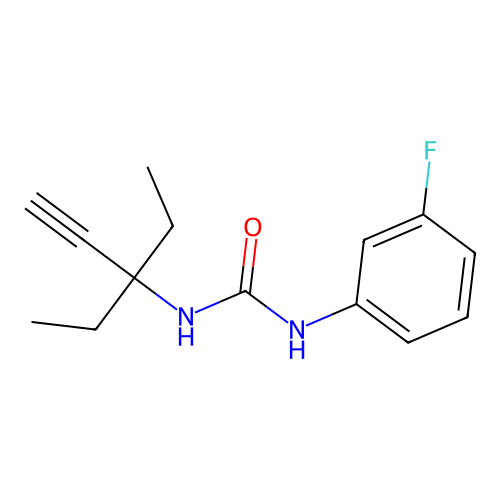 1-(3-Ethylpent-1-yn-3-yl)-3-(3-fluorophenyl)urea structure