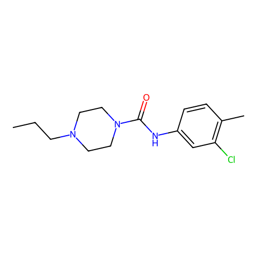 N-(3-chloro-4-methylphenyl)-4-propylpiperazine-1-carboxamide structure