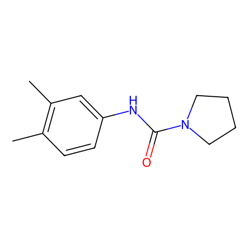 N-(3,4-dimethylphenyl)pyrrolidine-1-carboxamide structure