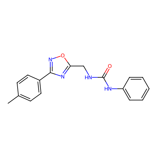 1-[[3-(4-Methylphenyl)-1,2,4-oxadiazol-5-yl]methyl]-3-phenylurea structure