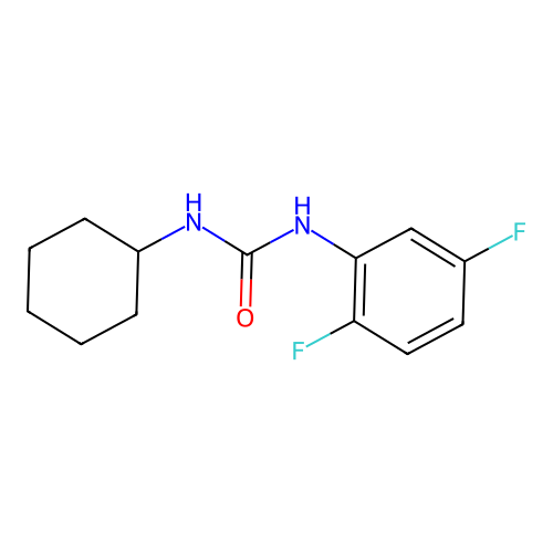 1-Cyclohexyl-3-(2,5-difluorophenyl)urea structure