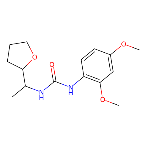 1-(2,4-Dimethoxyphenyl)-3-[1-(oxolan-2-yl)ethyl]urea structure