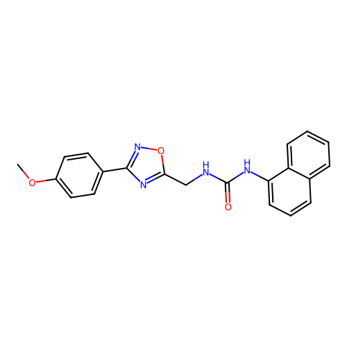 1-[[3-(4-Methoxyphenyl)-1,2,4-oxadiazol-5-yl]methyl]-3-naphthalen-1-ylurea structure