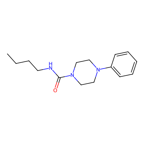 N-butyl-4-phenylpiperazine-1-carboxamide structure
