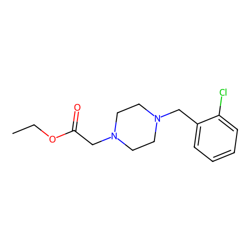 Ethyl [4-(2-chlorobenzyl)piperazin-1-yl]acetate structure