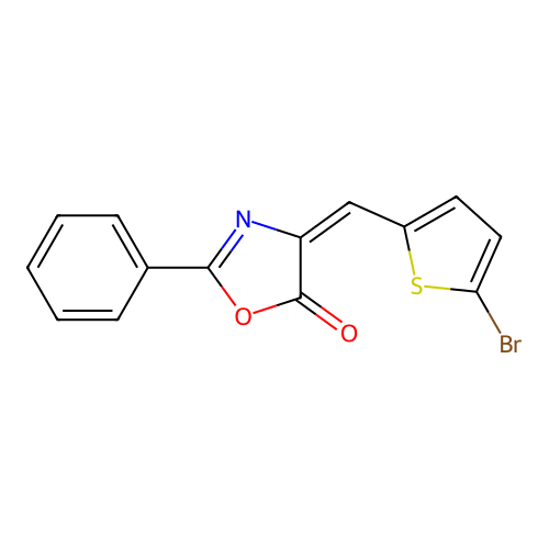 4-[(5-Bromothiophen-2-yl)methylidene]-2-phenyl-1,3-oxazol-5-one structure