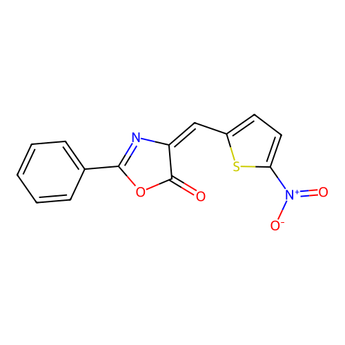 4-[(5-Nitrothiophen-2-yl)methylidene]-2-phenyl-1,3-oxazol-5-one structure