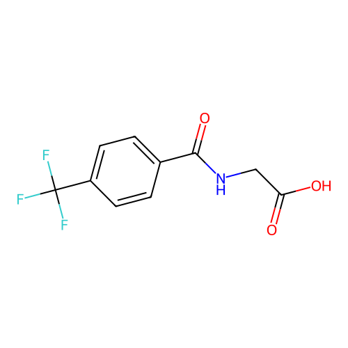 2-((4-(Trifluoromethyl)phenyl)formamido)acetic acid structure