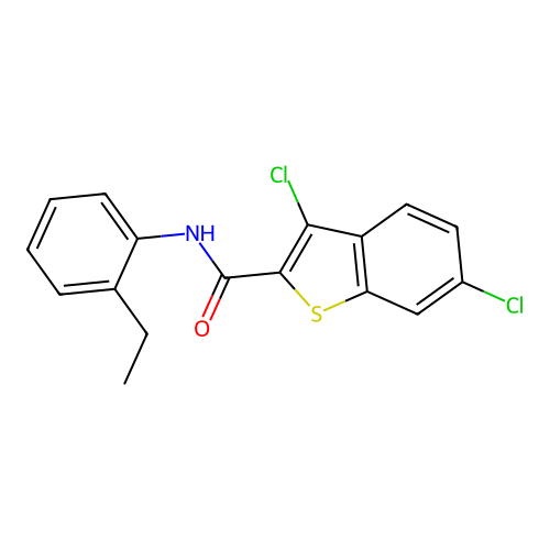 3,6-Dichloro-N-(2-ethylphenyl)benzo[b]thiophene-2-carboxamide structure