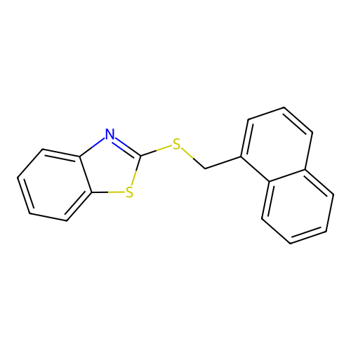 Benzothiazole, 2-[(1-naphthalenylmethyl)thio]- structure