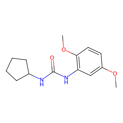 1-Cyclopentyl-3-(2,5-dimethoxyphenyl)urea structure