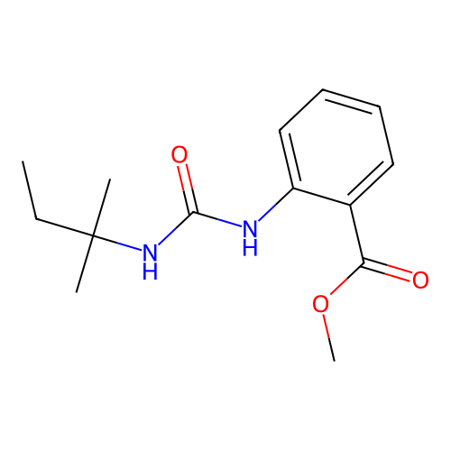 Methyl 2-{[(1,1-dimethylpropyl)amino]carbonylamino}benzoate structure