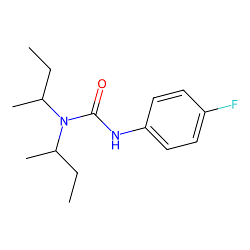 1,1-Dibutan-2-yl-3-(4-fluorophenyl)urea structure