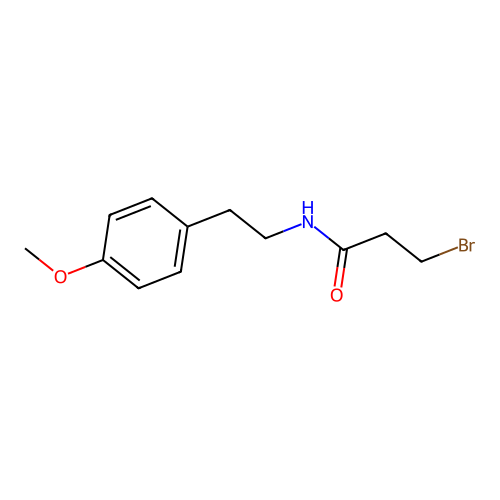 Propanamide, 3-bromo-N-[2-(4-methoxyphenyl)ethyl]- structure