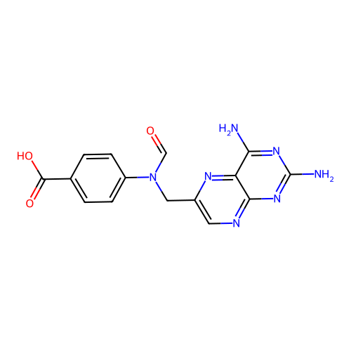 Benzoic acid,4-diaminopteridinyl)-6-methyl] (formyl)amino]- structure