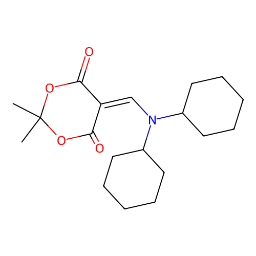 5-[(Dicyclohexylamino)methylidene]-2,2-dimethyl-1,3-dioxane-4,6-dione structure